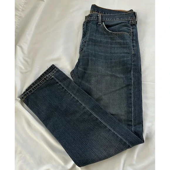 Levi Strauss Co 505 Mens Jeans Dark Wash Straight Fit Size 36x34 - Picture 4 of 5
